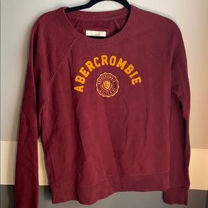 Abercrombie and Fitch Crew Neck Maroon Large
